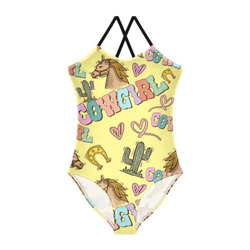 Girls One Piece Swimsuit Bathing Suit Beach Swimwear Cute Printed Swim Suits for 3-10T
