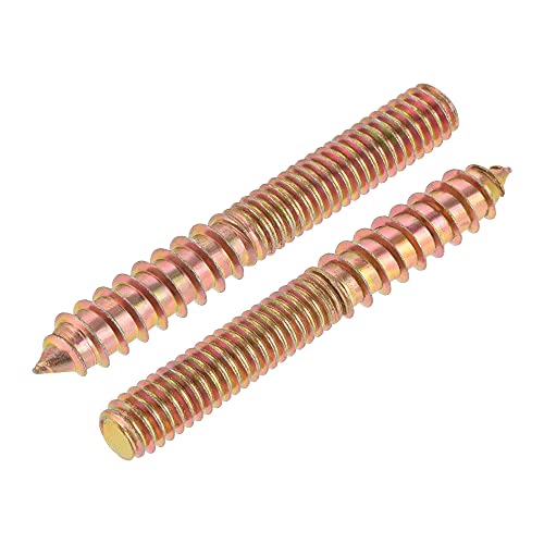 Image of uxcell 5 /16-18 x 2-1 /2 inch Hanger Bolts Double Head Dowel Screw for Wood Furniture 10pcs