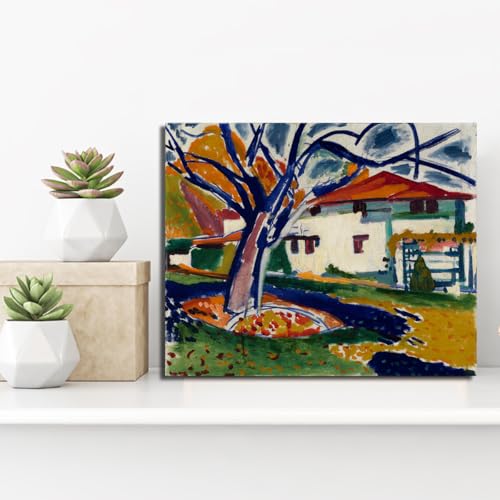 Œuvres d’art Les arbres bleus CHERHERART fresque maison