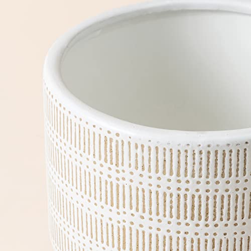 Ceramic-Plant-Pot-with-Wood-Stand-73-Inch-Modern-Round-Decorative-Flower-Pot-Indoor-with-Wood-Planter-Holder-Beige-and-White Ceramic-Plant-Pot-with-Wood-Stand-73-Inch-Modern-Round-Decorative-Flower-Pot-Indoor-with-Wood-Planter-Holder-Beige-and-White