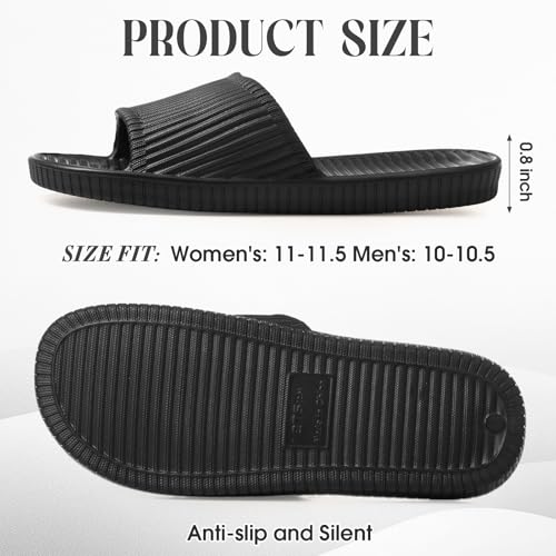 12 Pairs Shower Shoes Bulk for Women and Men Quick Drying Bathroom Shower Slippers Pool Slides Non-Slip Lightweight Beach Sandals Shoes2