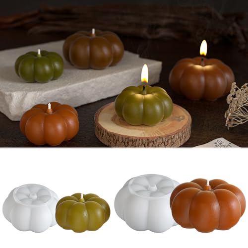 WISIRENT Molde de silicone para abóbora, suporte para velas, molde de Halloween, para outono