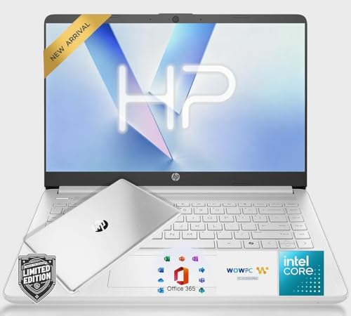 Image of HP Ultrabook Laptop with Copilot AI • Intel 4-Core N150 CPU • Microsoft Office 365 Included • 4GB RAM • 128GB SSD + 1TB Cloud Storage • Windows 11 • Portable Student Laptop • Natural Silver
