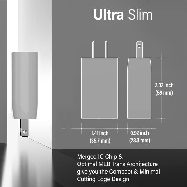 Miniatura 4 de SOLUM 25W USB C Slim Charger Block Lightening Fast Wall Charging Adapter Single Port Plug Compatible con iPhone 16 15 14 13 12, Samsung S25 S24 S23