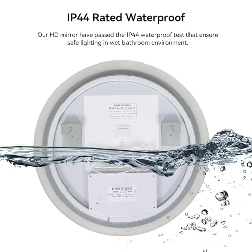 Miroir connecté LED rond pour illuminer vos matins sans buée