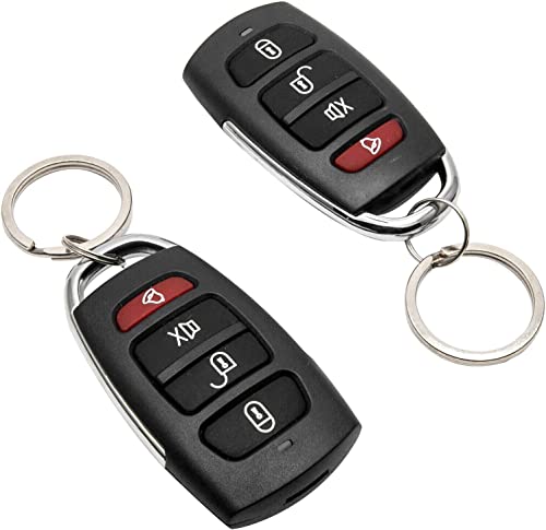 Image of Unifizz Black Remote Car Anti-Theft Alarm Vehicle Theft Protection System Keyless