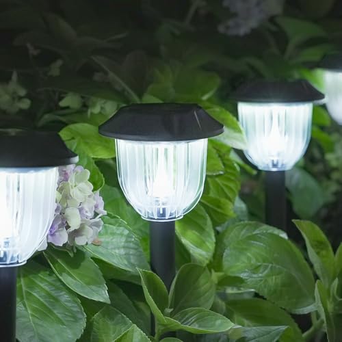 AOSEA 12000K 10 Pack Solar Lights Outdoor IP65 Waterproof,LED Sol...