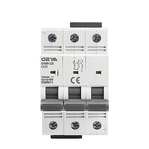 Mini disjoncteur MCB 750V DC 125A protection thermique pour onduleur et batterie solaire