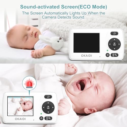 Okaidi Video Baby Monitor With Camera And Audio, 2.4'' Portable Travel Screen thumb #5