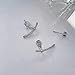 Cubic Zirconia Ear Jacket Earrings Front Back Post Studs Fashion Jewelry Gift (Cubic zirconia)