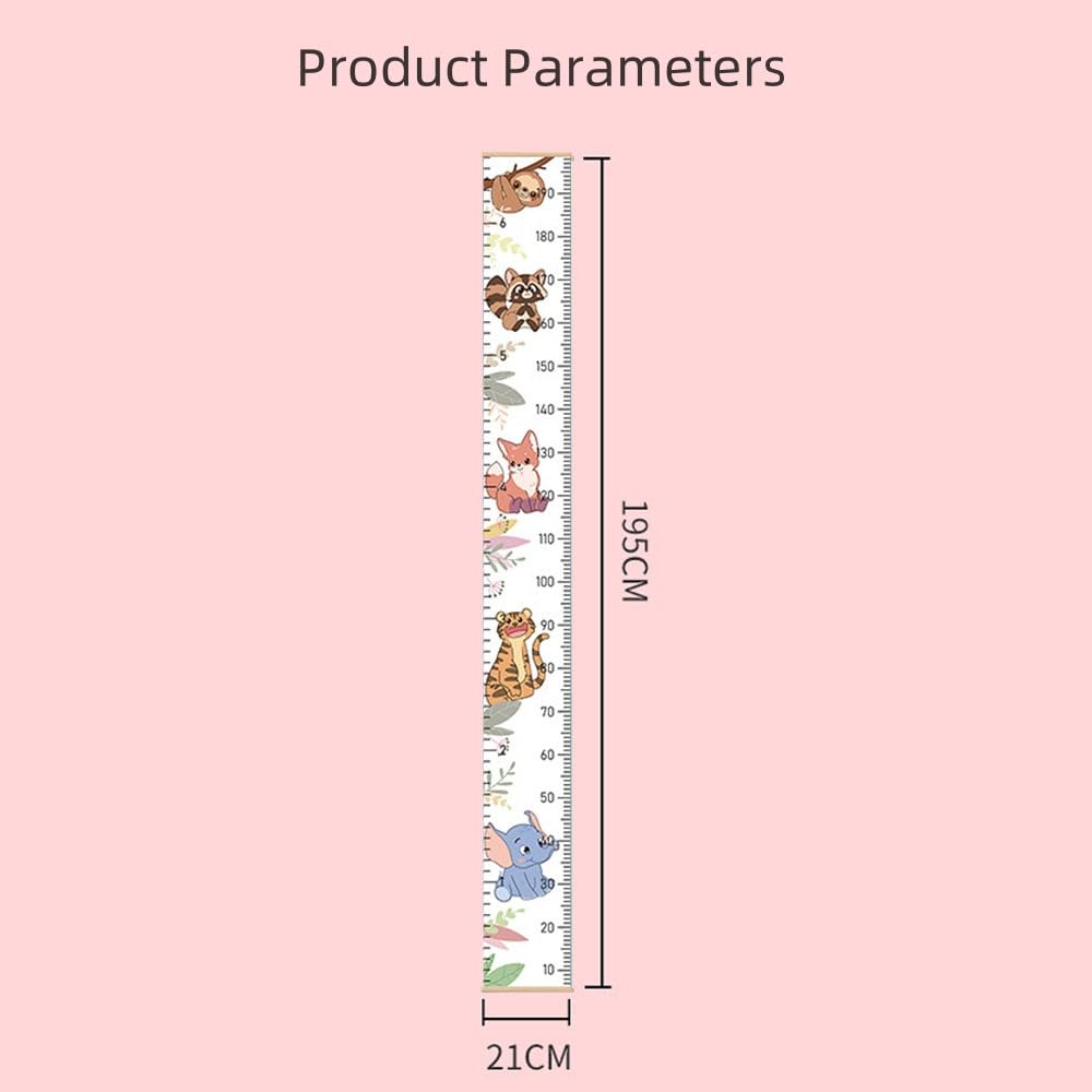 Oaygat Baby Height Growth Chart Wall Hanging Measuring Ruler for Kids Removable Kids Measuring Wall Chart Portable Baby Growth Charts - Image 4