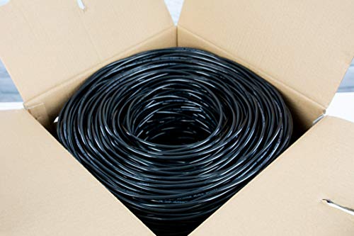 Vivo Black 500Ft Bulk Cat6, Cca Ethernet Cable, 23 Awg, Utp Pull Box, Cat-6 Wire, Waterproof, Outdoor, Direct Burial Cable-V012 #TOP1