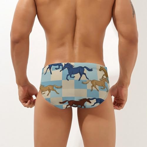 Men's Quick Dry Swim Briefs, Adjustable Drawstring Beach Shorts for Surfing2