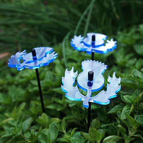 SunCatcher Garden Decor Ornaments Scottish Thistles Set of 3 Garden Stake 25cm/10'' high Indoor Outdoor Yard Accessory Great Gardeners Gift - Image 4