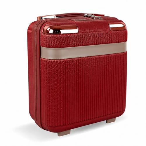 Image of YAGZON Vanity Box Storage Organiser for Cosmetics and Jewellery Box Cosmetic Storage case Portable, Makeup Bag for Women Carry Handles, Large Storage Wedding Gift (Red)