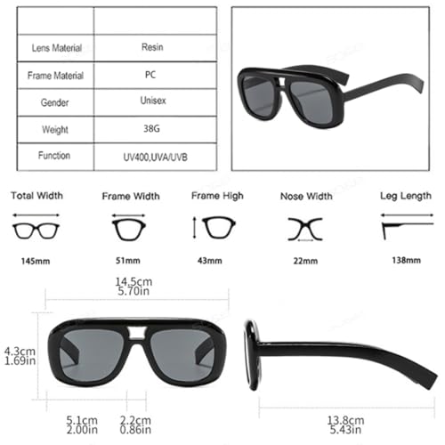 Lunettes de soleil UV400 à verres dégradés rétro