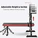 GYMAX Adjustable Weight Bench with Barbell Rack, Folding Lifting Bench for Full Body Exercise, Foldable Workout Sip Up/Incline Bench for Home/Apartment