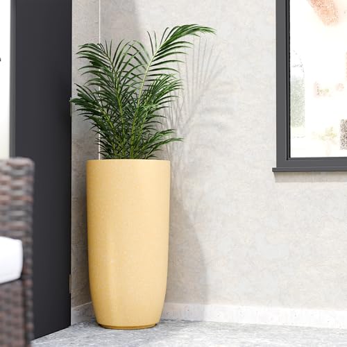 Image of YUCCABE ITALIA FOXB TPC 30 INCH Pots for Plants Highly Durable Polymers Lightweight Indoor Outdoor Plant Pots, Flower Pot Gamla Tree Planter Container Planters for Living Room, Balcony, Garden