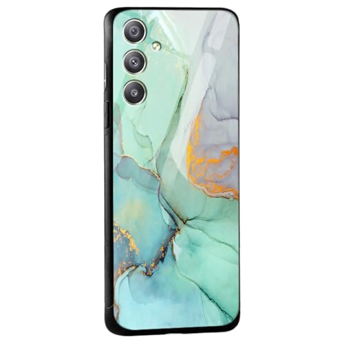 Image of COLORflow Back Cover Compatible with Samsung Galaxy A34 5G | Green Marble | Shockproof TPU Bumper Cover with Camera Protection Back Cover