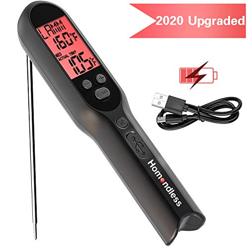 Meat Thermometer with Rechargeable Battery, Digital Kitchen Food Cooking Thermometer Accurate for Candy