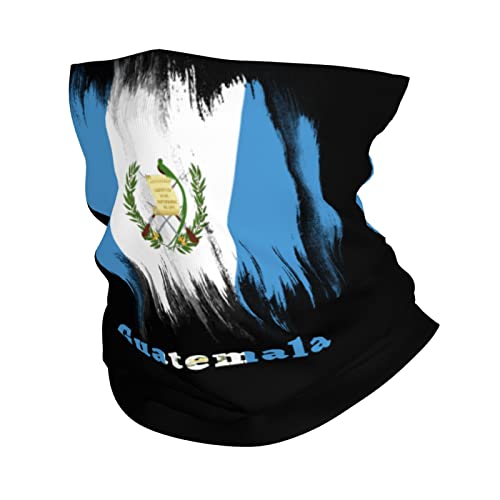 Guatemala Flag Guatemalan Seamless Neck Gaiter Face Mask Seamless UV Protection Shield Scarf Bandana for Motorcycle Cycling Riding Running Headbands White