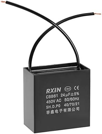 Cbb61 Kondensator 450v Capacitor, Betriebskondensator Ac 24uf Kleiner Benzingenerator Kondensator 2 Polige Metallisierte Polypropylenfolienkondensatoren für Laufkondensator 40/70/21
