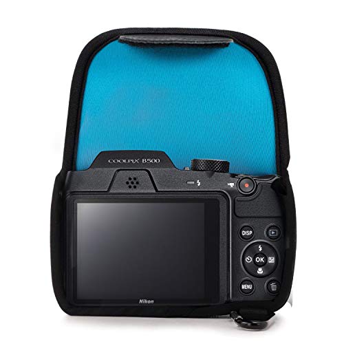 Funda neoprén ultraligera para cámara Nikon COOLPIX B500 azul miniatura 4