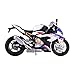 JPJFU 1:12 per BMW S1000RR Simulazione Lega Moto Giocattolo Modello Collezione Display Regali Modello di Moto (Color : White)