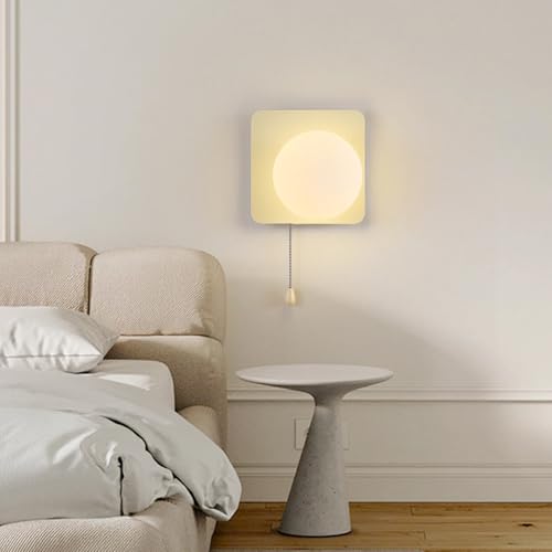 Moderna interior lámpara de pared LED circular negra para iluminar zonas oscuras sin obras 7