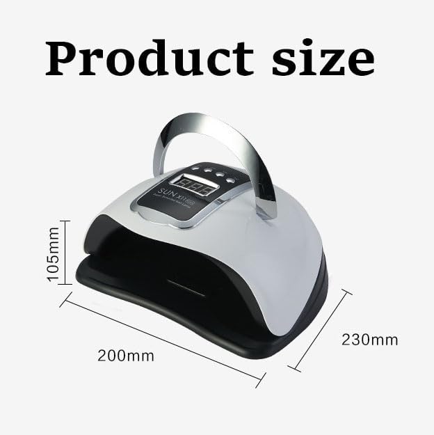 Nail Lamp 280W Nail Dryer for Gel Polish with LCD Display,Beginners/Nail Technician w/4 Timer Settings, Professional Curing Lamp Light for Home and Salon Use Nail Tool(White 3)