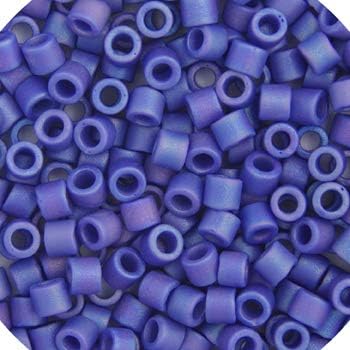 Miyuki 15/0 Delica Seed Beads 5.2gms - DIY Bead Jewelry in Cobalt Opaque AB Matte