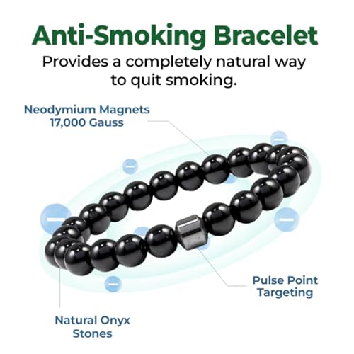 4 PCS Anti Smoking Bracelets for Women/Men, Quit Smoking Stop Smoking Helps Reduce Anxiety Frustration Irritability3
