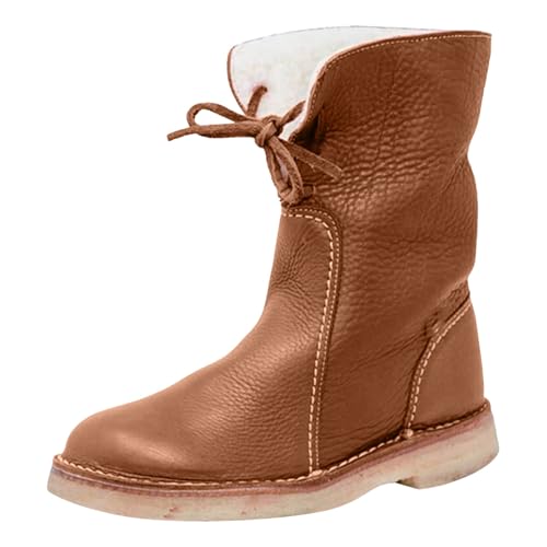 Vintage Buttery-Soft Waterproof Wool Lining Boots Vintage Buttery-Soft Wool Lining Boots PU Leather