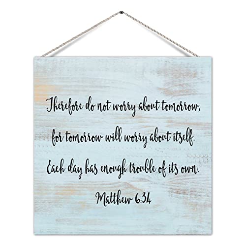 LYMNERS Wood Pallet Sign Don'T Worry About Tomorrow Nostalgic Wood Pallet Sign With Quote Sayings Wall Pediment Shabby Chic Wall Decor Home Decor For Cabin Verandah 5x10 Inch