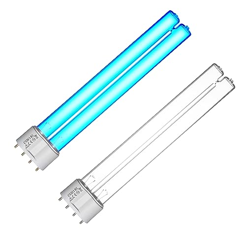 Image of coospider-repta 2 Pack 18 Watts UV Light Bulb Replacement UV Light for Pond Clarifier for Outdoor Ponds 4-Pin Base