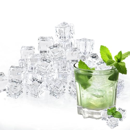 100 cubos de hielo falsos acrílicos reutilizables miniatura 1