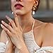 Gjinxi Hand Chain Bracelet for Women, Dainty Finger Ring Bracelet Hand Chain, Adjustable Diamond Cubic Zirconia Beaded Slave Bracelets, Silver Fashion Nail Bracelets Stack Simple Jewelry Gifts(Gold)