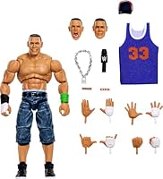 ​Mattel WWE Ultimate Edition John Cena 6-inch Action Figure & Accessories Set, 10+ Pieces Include Swappable Heads & Hands