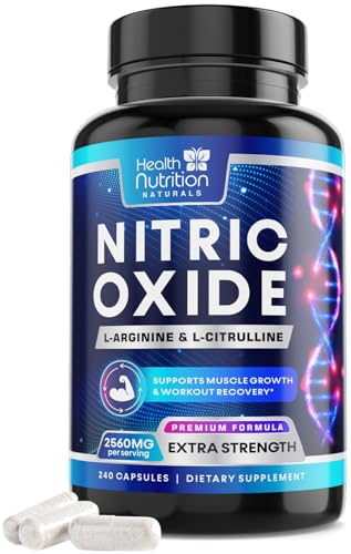 Extra-Strength-Nitric-Oxide-Supplement-L-Arginine-3X-Strength-Citrulline-Malate-AAKG-Beta-Alanine-Premium-Muscle-Supporting-Nitric-Booster-for-Energy-Strength-to-Train-Harder-240-Capsules