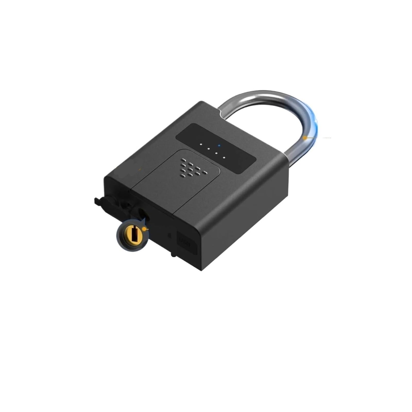 Inteligentny zamek do drzwi, Odporna na warunki atmosferyczne inteligentna kłódka Bluetooth odcisk palca z zapasowym kluczem biometrycznym zamkiem cyfrowym