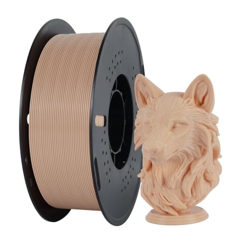Image of Kingroon PETG 3D Printer Filament, High Strength, Low Warping, Odorless, Dimensional Accuracy + /- 0.03mm, 1kg Spool(2.2lbs), 1.75mm, Beige