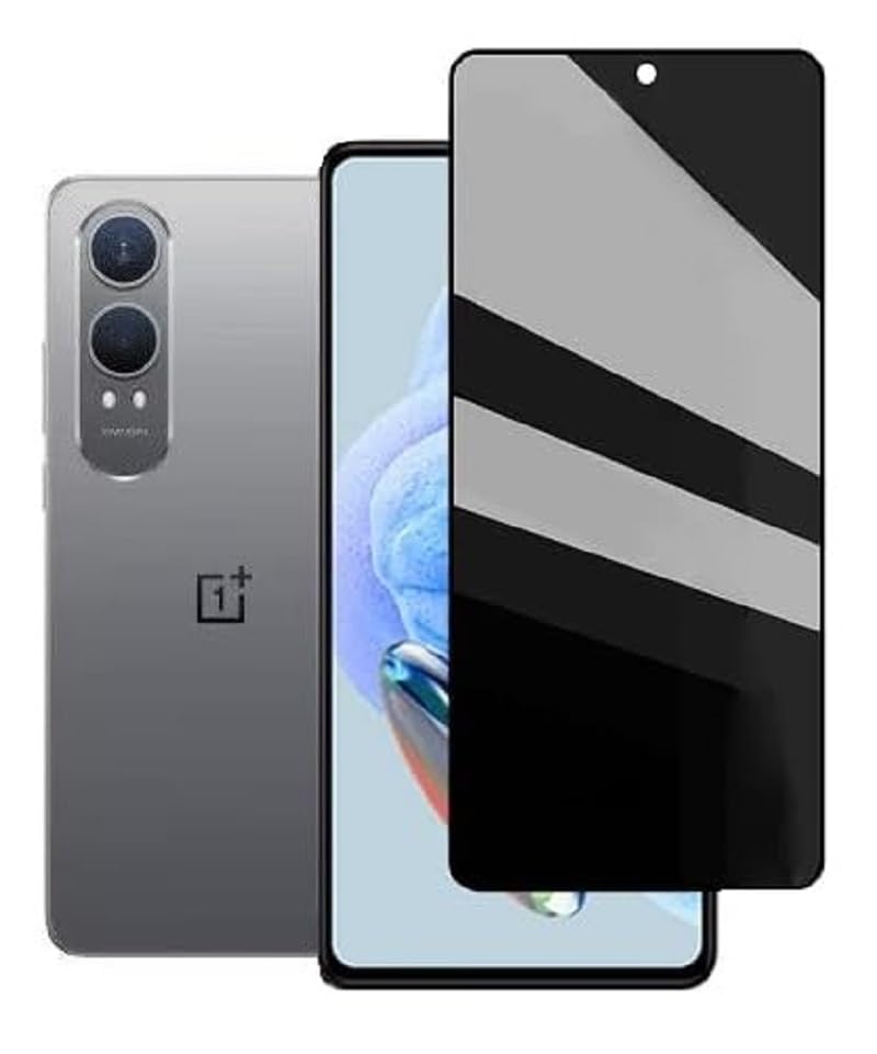 Image of for OnePlus Nord CE 4 Lite Edge to Edge Anti Spy Privacy Tempered Glass with Easy Installation Kit | Black (Pack of 1)