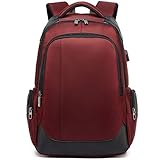 Taille du sac: HJUGHPN Sac à Dos pour Homme Sac À Dos d\'affaires Décontractée Usure USB Havresac Hommes Homme Respirant Ordinateur Sac Voyage Cartables(Red)