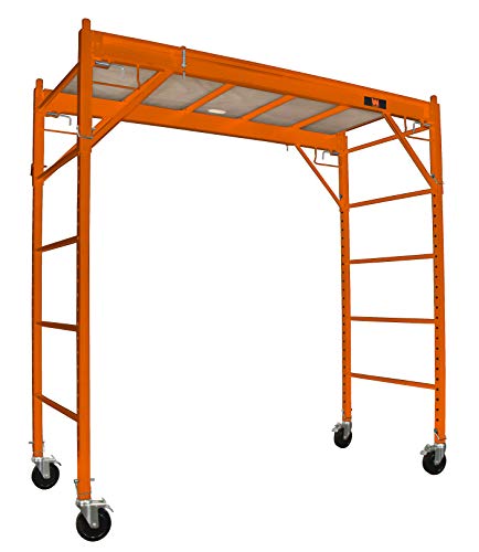 WEN 31110 Baker-Style 6.25 ft. Multi-Purpose 1000-Pound-Capacity Rolling Steel Scaffolding