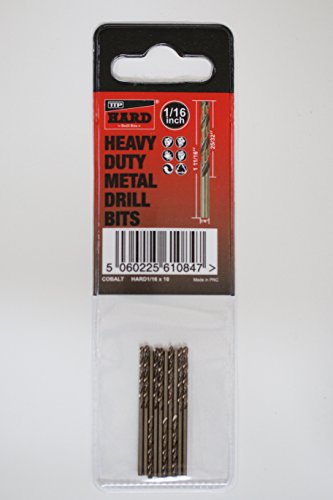 Ttp Hard Drills Bits 1/16-Inch, 10 X Imperial Drill Bits Cobalt For Drilling Harder Metals Stainless Chrome Aluminum Cast Iron #TOP17