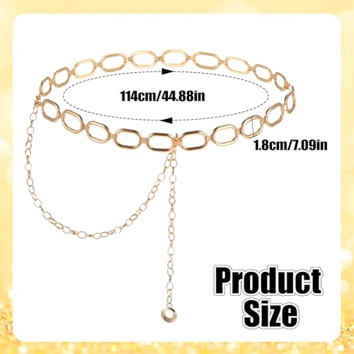 Women Waist Chain Gold Chain Belt Metal Belly Chains Belt Western Adjustable Cute Decorative Accessories Suitable Formal Wear Jeans Casual Pants Girls Christmas Gifts2