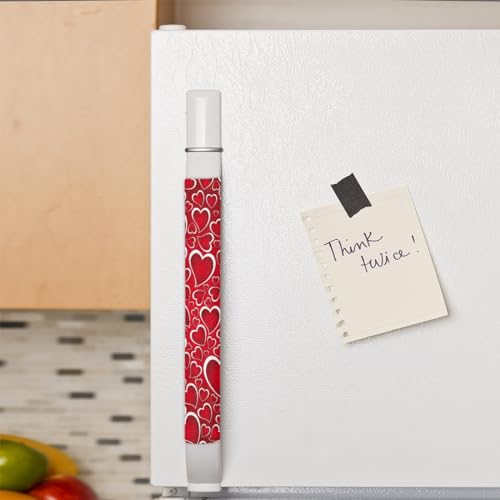 Image of Pardick Refrigerator Door Handle Covers Set of 2 Valentine Red Heart Washable Fridge Dishwasher Mocrowave Oven Door Decor Protector Handle Cover Keep Your Kitchen Appliance Clean