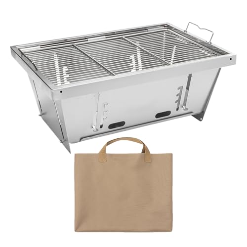Parrilla Pequeña Exterior - Plegable Multiusos - con de Almacenamiento,Reuniones Familiares Viajes Barbacoas Al Aire Libre