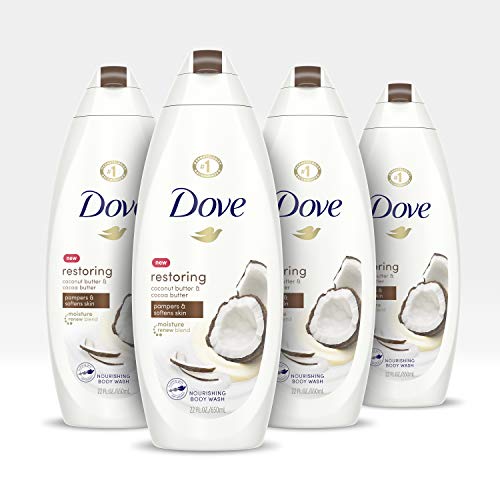 Dove Purely Pampering Body Wash For Dry Skin Coconut Butter Sulfate Free, 22