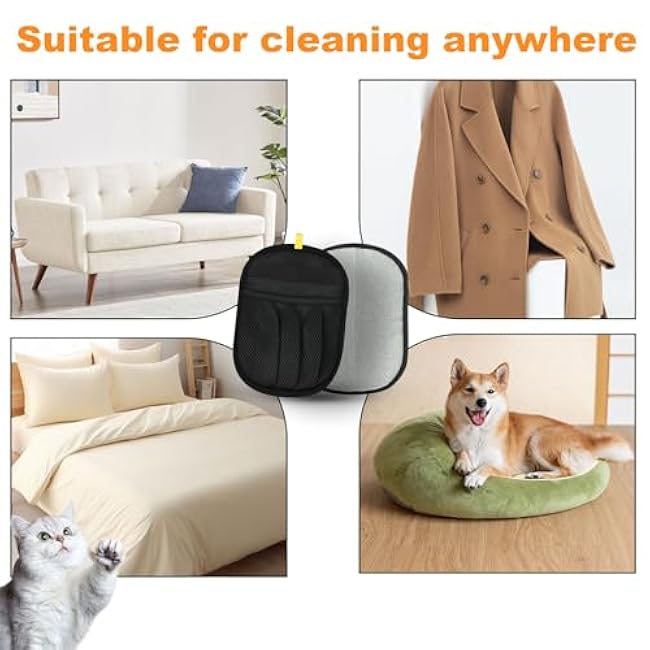 Upgraded 5-Finger Pet Hair Removal Glove for Cats & Dogs, Reusable Electrostatic Pet Hair Remover Gloves, Efficient Pet Grooming Gloves Brush Tool for Furniture, Clothing, Carpet & Couch-fPqxWfcI